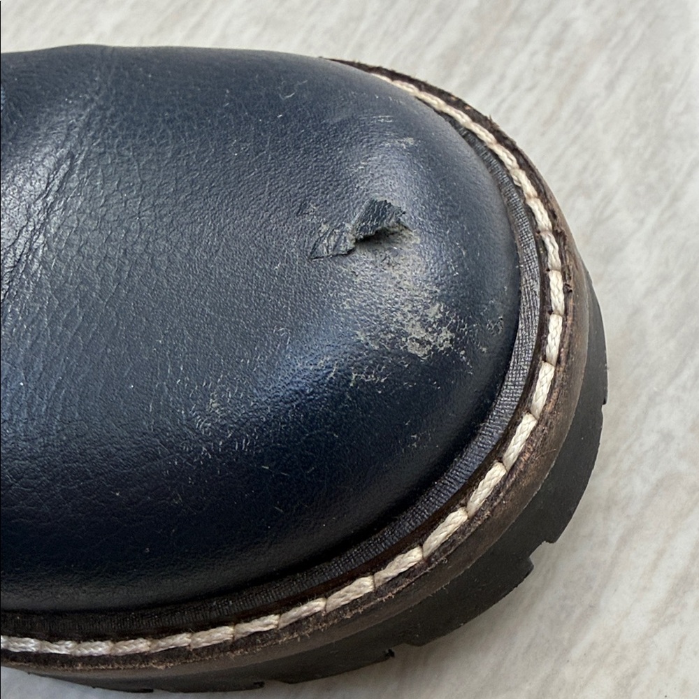 Mini Boden Navy Leather Chelsea Boots - Picture 5 of 7